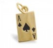 14K Yellow Gold Ace Of Spades Pendant