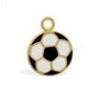 14K Yellow Gold Enameled Soccer Ball Pendant