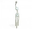 Belly ring with chandelier dangle