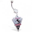 Belly Ring with official licensed NFL charm, Atlanta Falcons