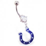 Belly Ring with official licensed NFL charm, Indianapolis Colts