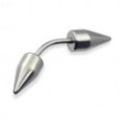 Curved barbell with spikes, 16 ga