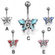 Fairy butterfly belly button ring