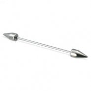 Long barbell (industrial barbell) with spikes, 16 ga
