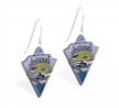 Mspiercing Sterling Silver Earrings With Official Licensed Pewter NFL Charm, Jacksonville Jaguars