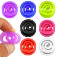Pair Of Flexible Silicone Spiral Saddle Plugs