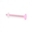 Pink Tongue Piercing / Nipple Piercing Retainer, 14 Ga