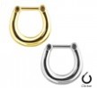 Plain Style Surgical Steel Septum Clicker Ring - 16G