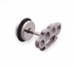 Steel straight barbell with knuckles top and screw on back, 16 ga