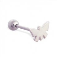 Straight barbell with butterfly top, 14 ga