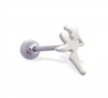 Straight barbell with fairy top, 14 ga