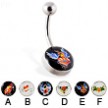 Tattoo Style Logo Belly Ring