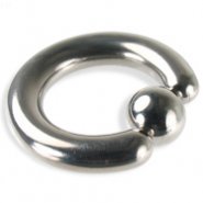 Titanium captive bead ring, 4 ga