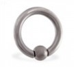 Titanium Snap-ball ball Captive bead ring, 4 ga
