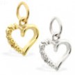 14K Gold heart charm with "I Love You"