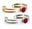14K gold toe ring with single Ruby gem
