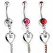 Belly Ring with Dangling Key