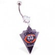Belly Ring with official licensed NFL charm, Chicago Bears