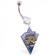 Belly Ring with official licensed NFL charm, Jacksonville Jaguars