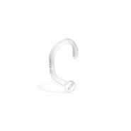 Clear Nose Screw / Nostril Piercing Retainer With Dome, 18 Ga