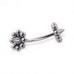 Flower cone curved barbell, 16 ga