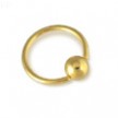 Gold Tone CBR / clit ring, 16 ga