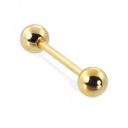 Gold Tone straight barbell