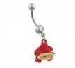 Jeweled belly ring with dangling "COWGIRL" and hat