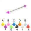 Long barbell (industrial barbell) with beach cones, 12 ga