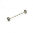 Long Barbell (Industrial Barbell) with Flower Cones, 12 Ga
