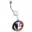 Mspiercing Belly Ring With Official Licensed NCAA Charm, Florida State Seminoles
