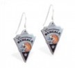 Mspiercing Sterling Silver Earrings With Official Licensed Pewter NFL Charm, Cincinnati Bengals