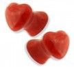 Pair Of Heart Shaped Red Jade Natural Stone Saddle Plugs
