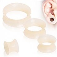 Pair Of Ultra Thin Silicone Earskin Flesh Tone Plugs
