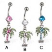 Palm belly button ring
