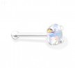 Silver Nose Bone with 2mm AB CZ