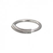 Spring wire captive ring, 16 ga