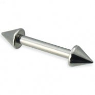 Straight barbell with cones, 10 ga