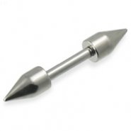 Straight barbell with spikes, 12 ga