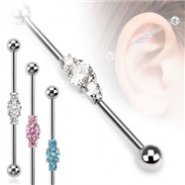 Surgical Steel Three Linked Czs Industrial Barbell
